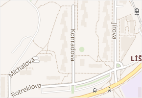 Konradova v obci Brno - mapa ulice