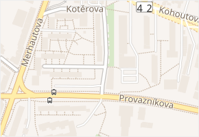 Kotěrova v obci Brno - mapa ulice