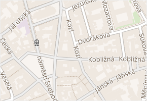 Kozí v obci Brno - mapa ulice