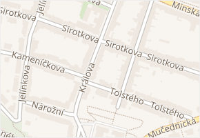 Králova v obci Brno - mapa ulice