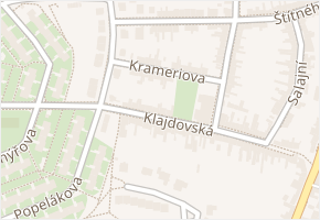 Krameriova v obci Brno - mapa ulice