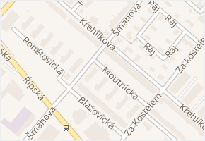 Křehlíkova v obci Brno - mapa ulice
