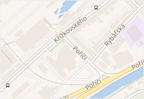 Křížkovského v obci Brno - mapa ulice