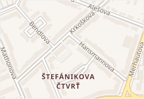 Krkoškova v obci Brno - mapa ulice