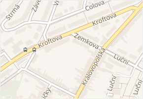 Kroftova v obci Brno - mapa ulice