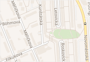 Kunštátská v obci Brno - mapa ulice
