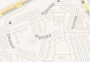 Kyjevská v obci Brno - mapa ulice