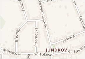 Lelkova v obci Brno - mapa ulice