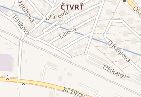Liliová v obci Brno - mapa ulice