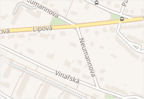 Lipová v obci Brno - mapa ulice