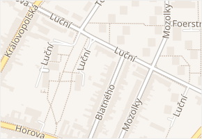 Luční v obci Brno - mapa ulice