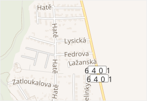 Lysická v obci Brno - mapa ulice