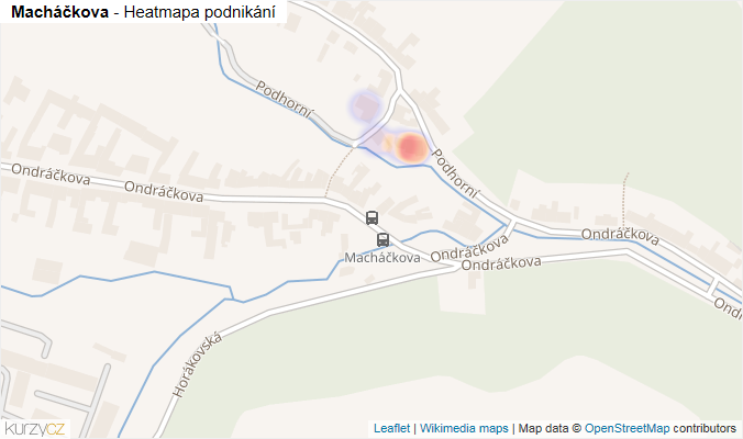 Mapa Macháčkova - Firmy v ulici.