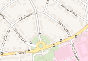 Mahenova v obci Brno - mapa ulice