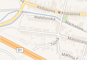 Malešovská v obci Brno - mapa ulice