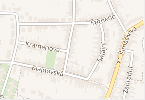 Martina Kříže v obci Brno - mapa ulice
