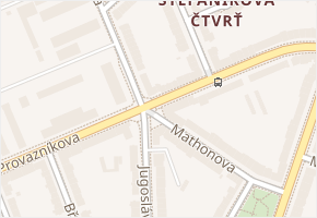 Mathonova v obci Brno - mapa ulice
