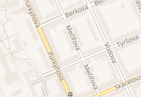 Mečířova v obci Brno - mapa ulice