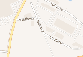 Medkova v obci Brno - mapa ulice