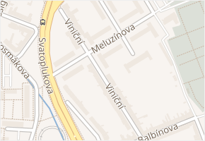 Meluzínova v obci Brno - mapa ulice