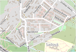 Menšíkova v obci Brno - mapa ulice