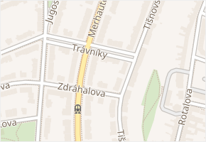 Merhautova v obci Brno - mapa ulice