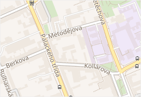 Metodějova v obci Brno - mapa ulice
