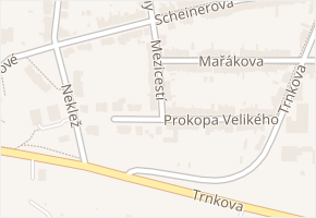 Mezicestí v obci Brno - mapa ulice