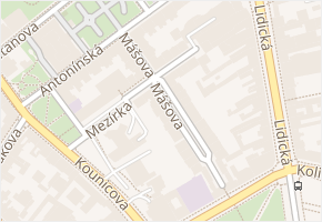 Mezírka v obci Brno - mapa ulice
