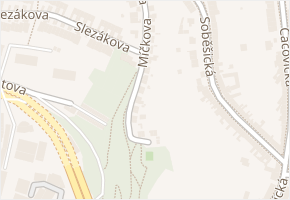 Míčkova v obci Brno - mapa ulice