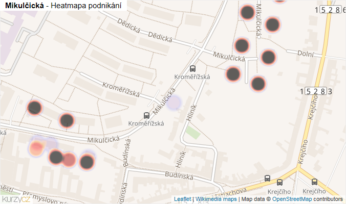 Mapa Mikulčická - Firmy v ulici.