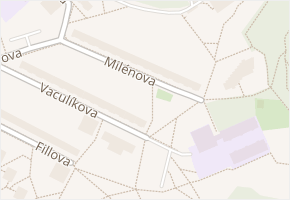 Milénova v obci Brno - mapa ulice