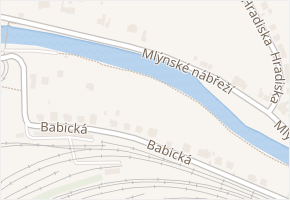 Mlýnské nábřeží v obci Brno - mapa ulice