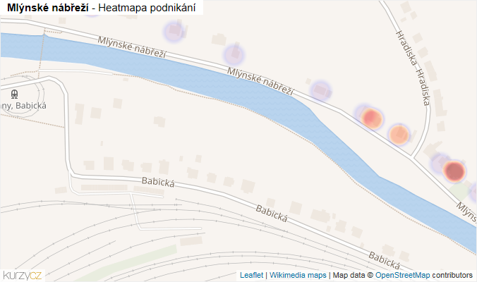 Mapa Mlýnské nábřeží - Firmy v ulici.