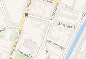 Mostecká v obci Brno - mapa ulice