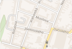 Musilova v obci Brno - mapa ulice