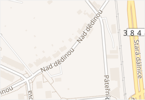 Nad dědinou v obci Brno - mapa ulice