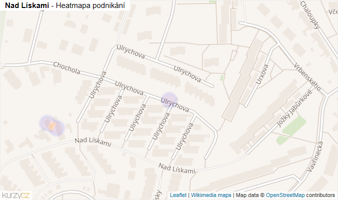Mapa Nad Lískami - Firmy v ulici.