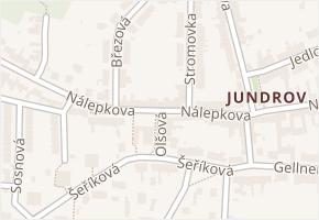 Nálepkova v obci Brno - mapa ulice