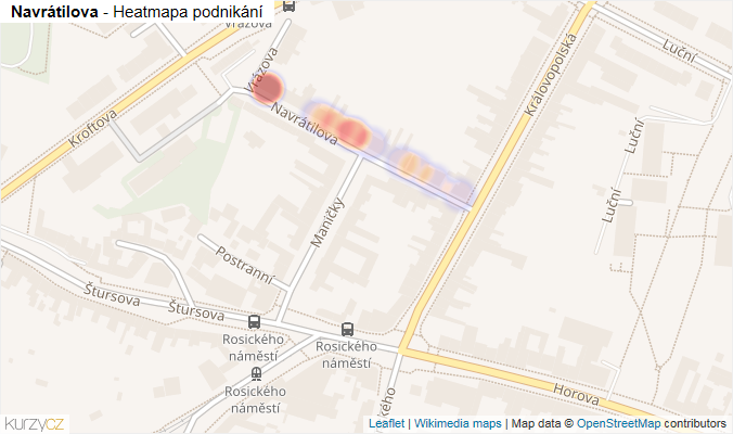 Mapa Navrátilova - Firmy v ulici.