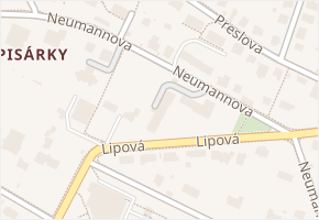 Neumannova v obci Brno - mapa ulice