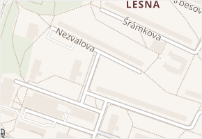 Nezvalova v obci Brno - mapa ulice