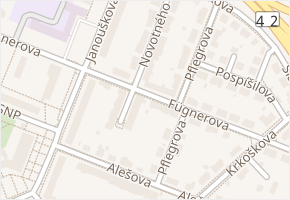 Novotného v obci Brno - mapa ulice