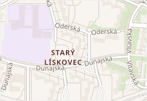Oderská v obci Brno - mapa ulice