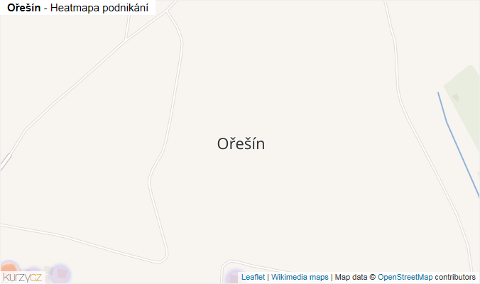 Mapa Ořešín - Firmy v části obce.