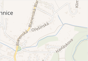 Ořešínská v obci Brno - mapa ulice