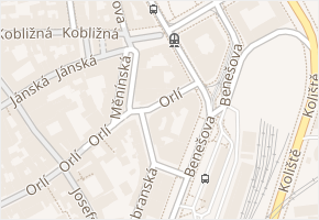 Orlí v obci Brno - mapa ulice