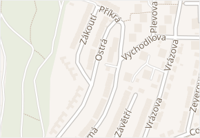 Ostrá v obci Brno - mapa ulice