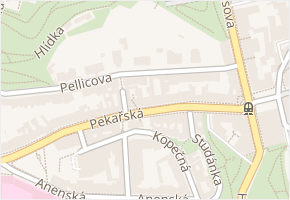Pekařská v obci Brno - mapa ulice