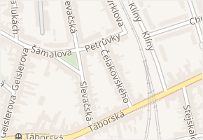 Petrůvky v obci Brno - mapa ulice